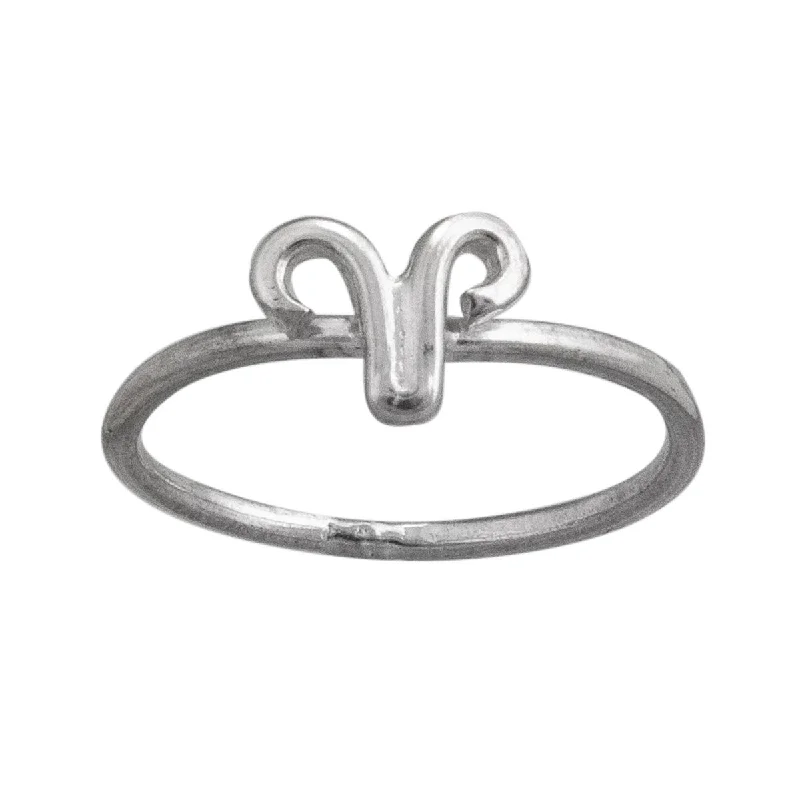 Women’s rings with raw moonstone for mystique -Sterling Silver Aries Ring