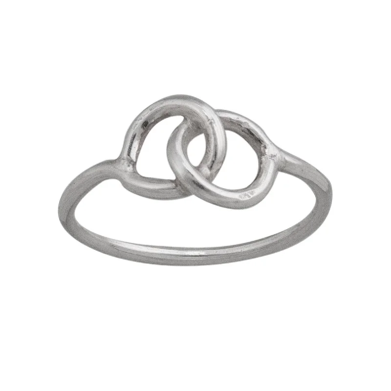 Women’s rings with twisted bands for style -Sterling Silver Unity Ring