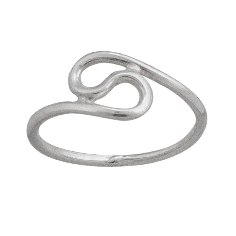 Women’s titanium rings with sleek modern designs -Sterling Silver Ying Yang Ring