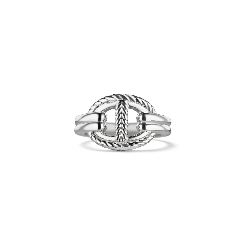 Women’s rings with crown-inspired topaz designs -Vienna Single Link Ring