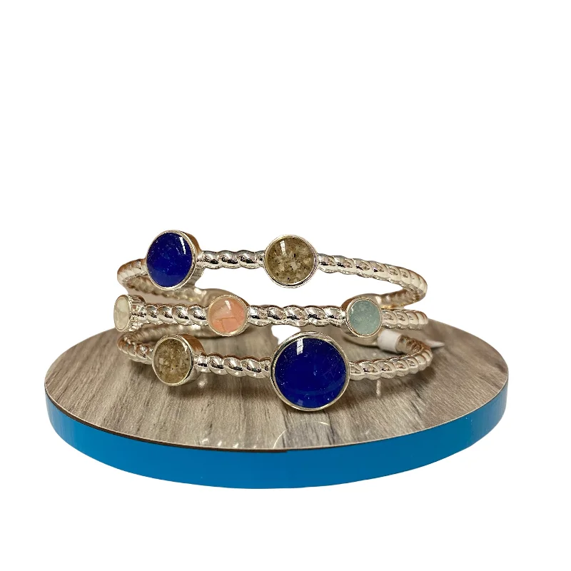 Bangles with blue quartz for cool tones -Rope Seven Sands Cuff Bracelet - Sea Glass