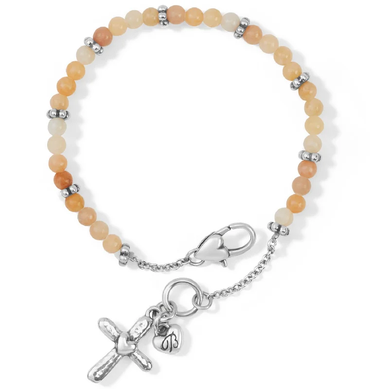 Bracelets with open cuff for easy wear -Sweet Reflections Cross Bracelet