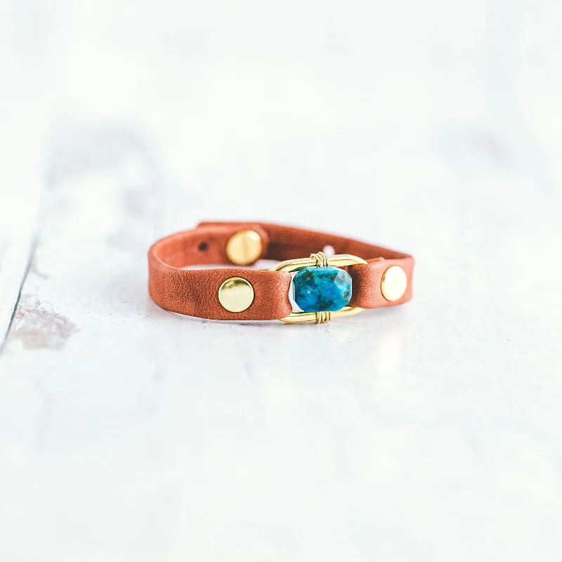 Bracelets with tourmaline gems for vibrant color -Desert Rose Bracelet - Gold  & Coral - Apatite