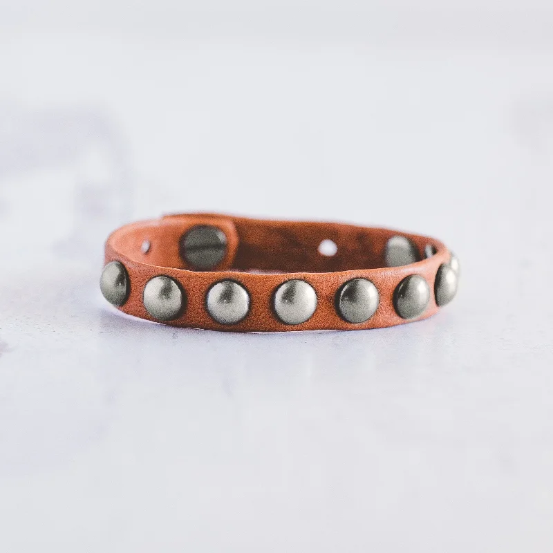 Bracelets with sleek topaz for icy shine -Dotty Bracelet - Brushed Silver