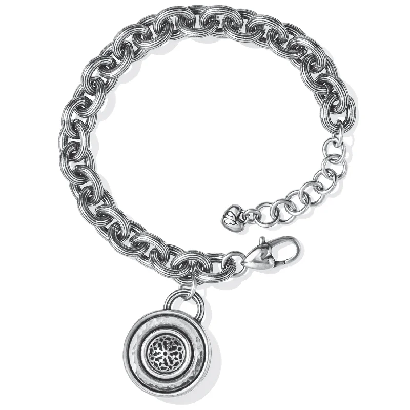 Bangles with engraved floral patterns for elegance -Ferrara Disc Bracelet