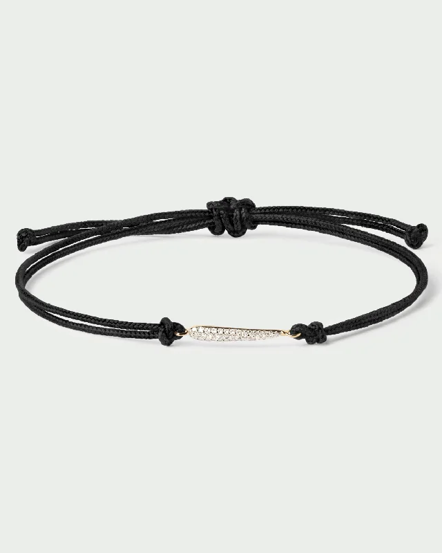 Thin bangles perfect for layering multiple styles -GRID 3 Nina Diamond Cord Bracelet