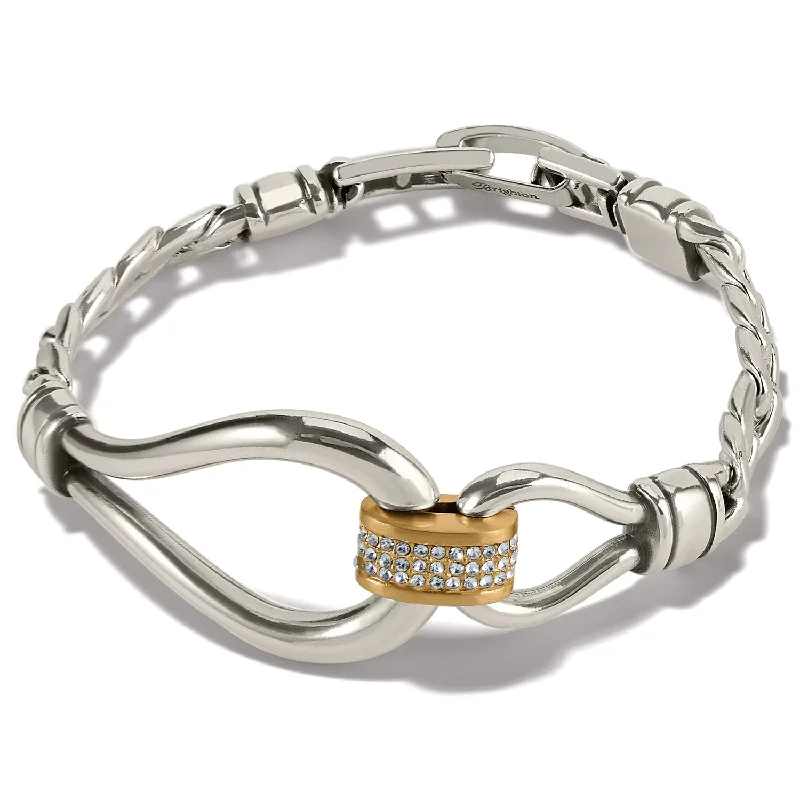 Bracelets with sleek topaz for icy shine -Meridian Suez Two Tone Bracelet