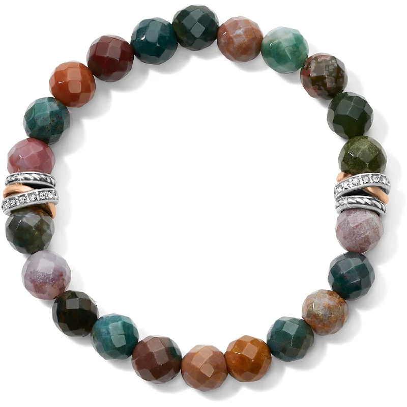 Bracelets with starburst topaz for radiant beauty -Neptune's Rings Jasper Stretch Bracelet