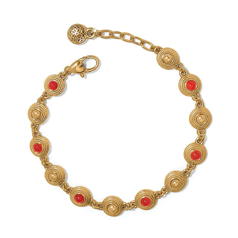 Bangles with rose-cut gems for vintage -Venetian Gems Link Bracelet