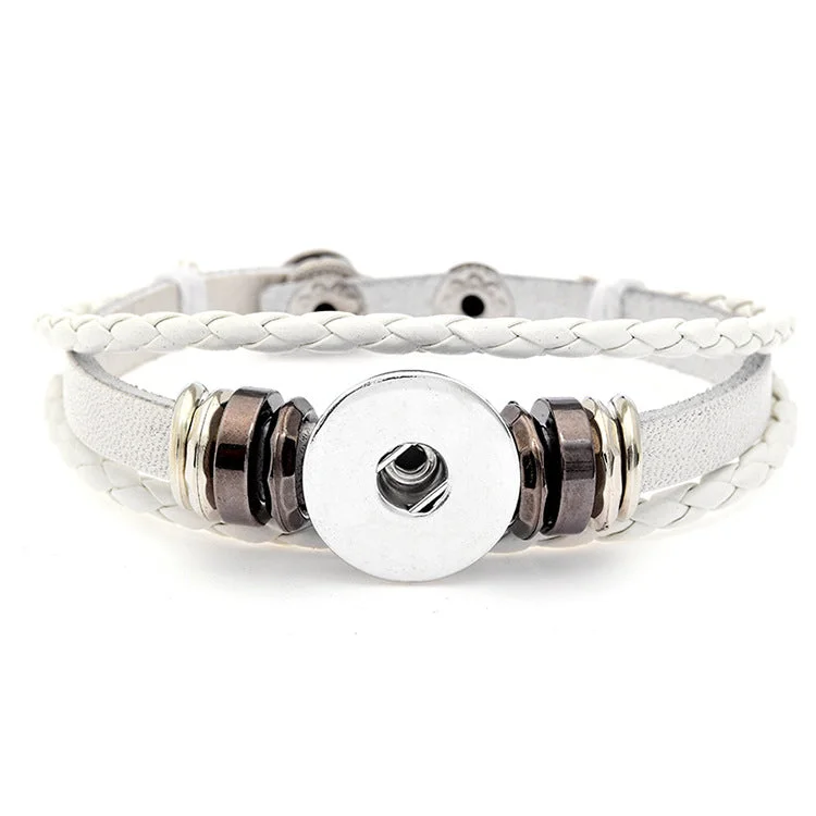 Silver bangles with polished mirror finish shine -Wholesale DIY Noosa Leather Woven Bracelets